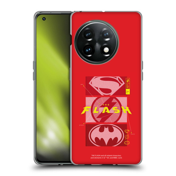 The Flash 2023 Graphics Superhero Logos Soft Gel Case for OnePlus 11 5G