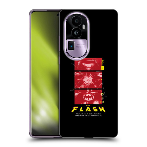 The Flash 2023 Graphics Suit Logos Soft Gel Case for OPPO Reno10 Pro+
