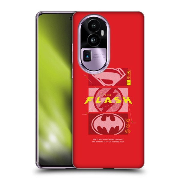 The Flash 2023 Graphics Superhero Logos Soft Gel Case for OPPO Reno10 Pro+