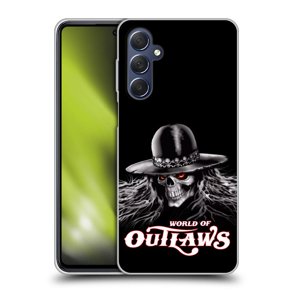 World of Outlaws Skull Rock Graphics Logo Soft Gel Case for Samsung Galaxy M54 5G