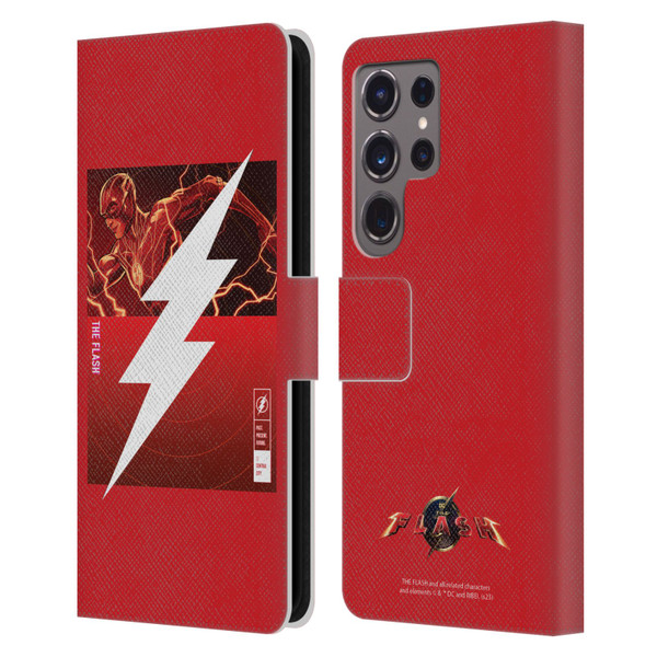 The Flash 2023 Graphics Barry Allen Logo Leather Book Wallet Case Cover For Samsung Galaxy S24 Ultra 5G
