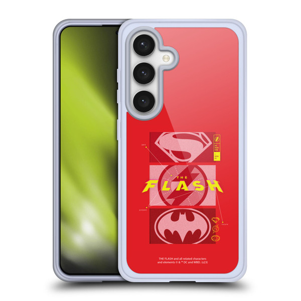 The Flash 2023 Graphics Superhero Logos Soft Gel Case for Samsung Galaxy S24 5G