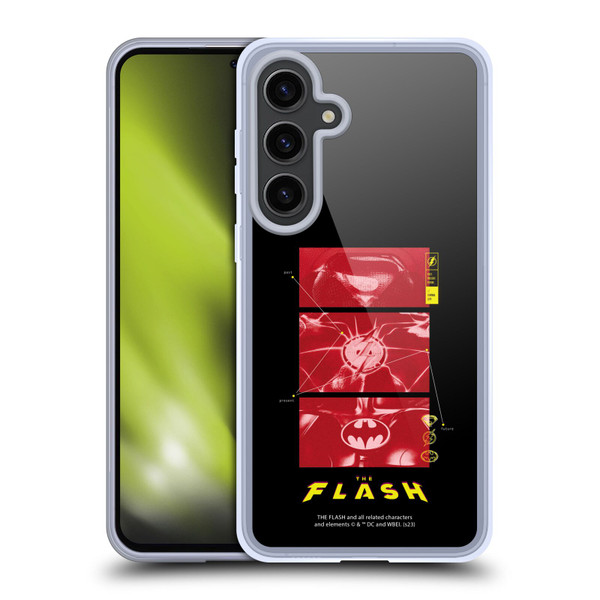 The Flash 2023 Graphics Suit Logos Soft Gel Case for Samsung Galaxy S24+ 5G