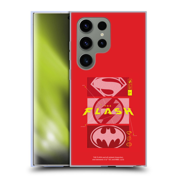 The Flash 2023 Graphics Superhero Logos Soft Gel Case for Samsung Galaxy S24 Ultra 5G