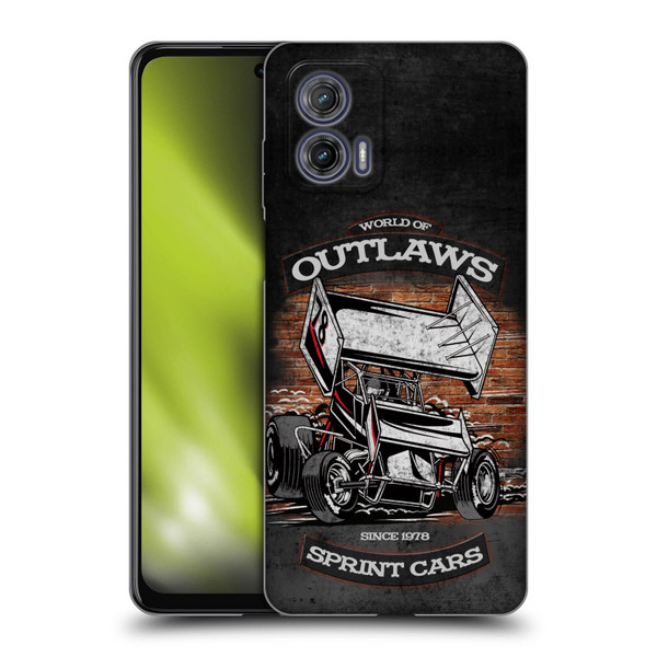 World of Outlaws Western Graphics Brickyard Sprint Car Soft Gel Case for Motorola Moto G73 5G