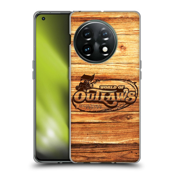 World of Outlaws Western Graphics Wood Logo Soft Gel Case for OnePlus 11 5G