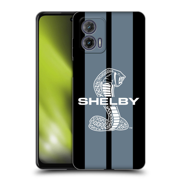 Shelby Car Graphics Gray Soft Gel Case for Motorola Moto G73 5G