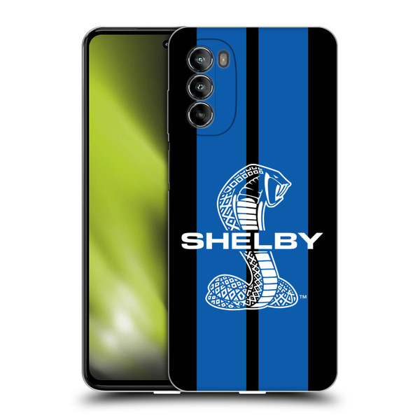 Shelby Car Graphics Blue Soft Gel Case for Motorola Moto G82 5G