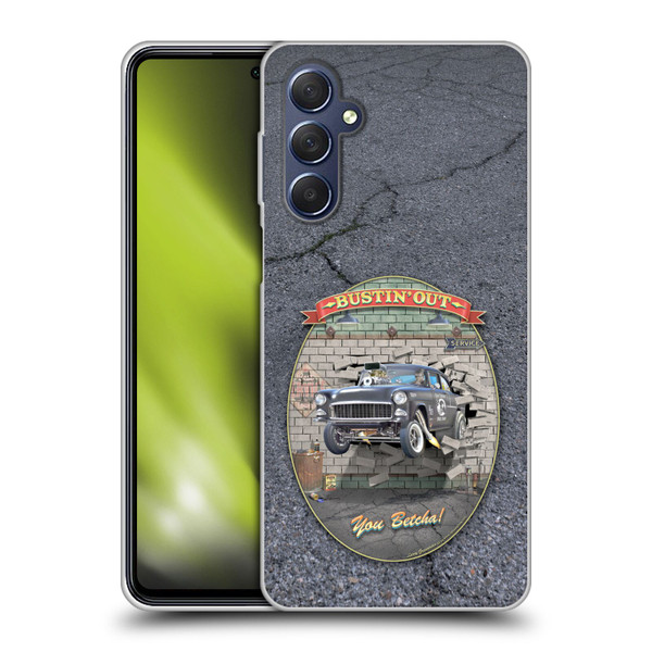 Larry Grossman Retro Collection Bustin' Out '55 Gasser Soft Gel Case for Samsung Galaxy M54 5G