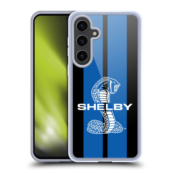 Shelby Car Graphics Blue Soft Gel Case for Samsung Galaxy S24+ 5G