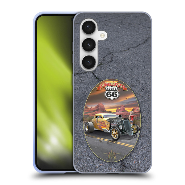 Larry Grossman Retro Collection Route 66 Hot Rod Coupe Soft Gel Case for Samsung Galaxy S24 5G