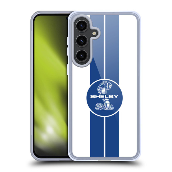 Shelby Car Graphics 1965 427 S/C White Soft Gel Case for Samsung Galaxy S24+ 5G
