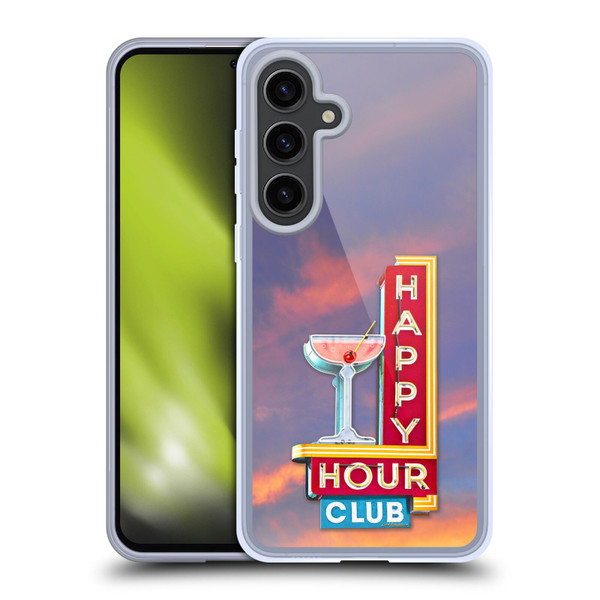 Larry Grossman Retro Collection Happy Hour Club Soft Gel Case for Samsung Galaxy S24+ 5G