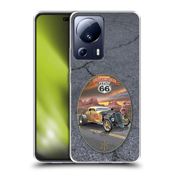 Larry Grossman Retro Collection Route 66 Hot Rod Coupe Soft Gel Case for Xiaomi 13 Lite 5G