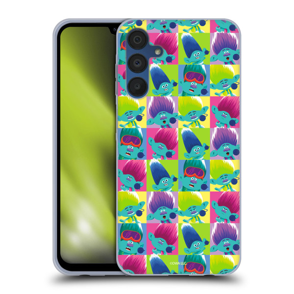 Trolls 3: Band Together Art Square Pattern Soft Gel Case for Samsung Galaxy A15