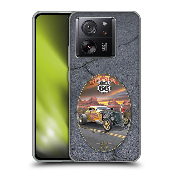 Larry Grossman Retro Collection Route 66 Hot Rod Coupe Soft Gel Case for Xiaomi 13T 5G / 13T Pro 5G