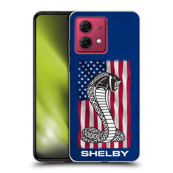 Shelby Logos American Flag Soft Gel Case for Motorola Moto G84 5G