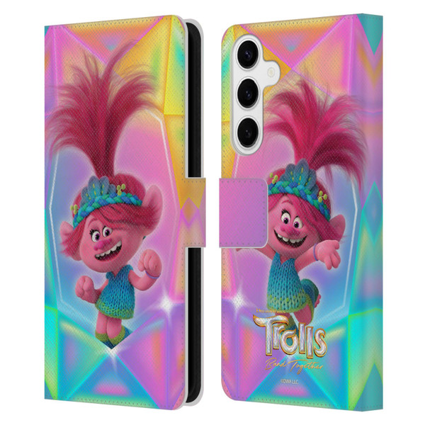 Trolls 3: Band Together Graphics Poppy Leather Book Wallet Case Cover For Samsung Galaxy S24+ 5G
