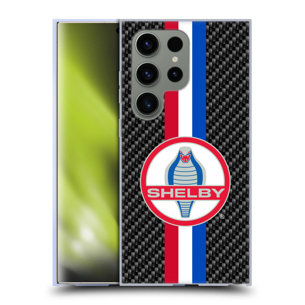 Shelby Logos Carbon Fiber Soft Gel Case for Samsung Galaxy S24 Ultra 5G