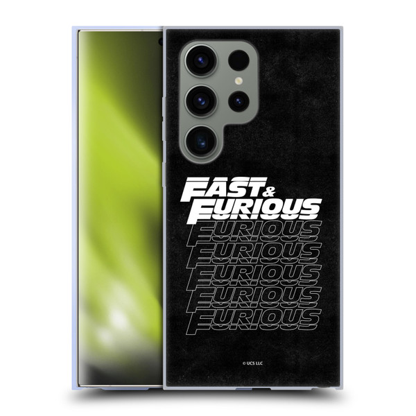 Fast & Furious Franchise Logo Art Black Text Soft Gel Case for Samsung Galaxy S24 Ultra 5G