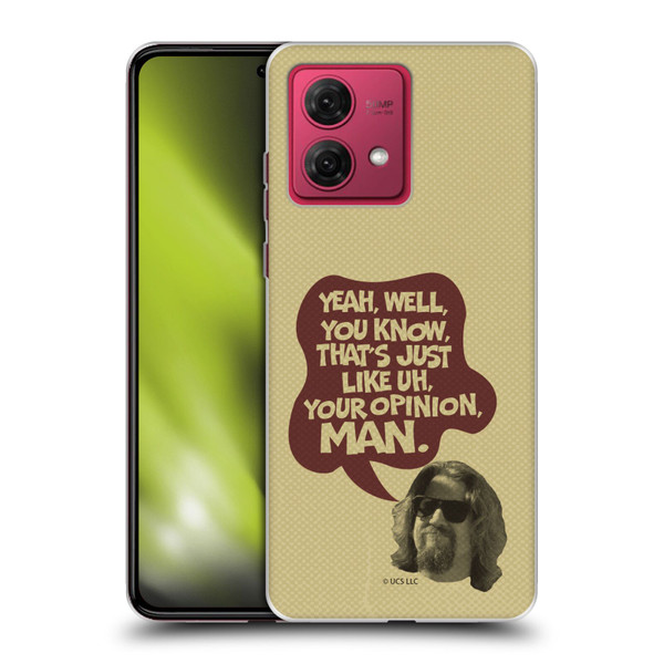 The Big Lebowski Graphics The Dude Opinion Soft Gel Case for Motorola Moto G84 5G