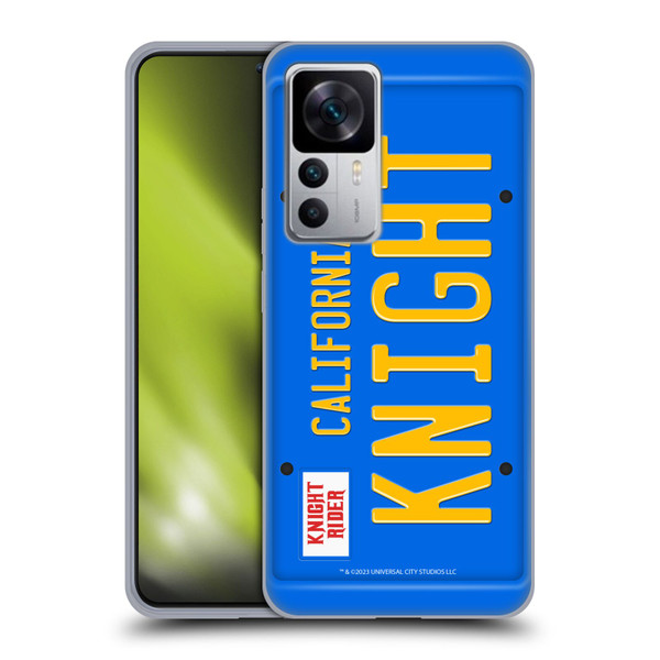 Knight Rider Graphics Plate Number Soft Gel Case for Xiaomi 12T 5G / 12T Pro 5G / Redmi K50 Ultra 5G