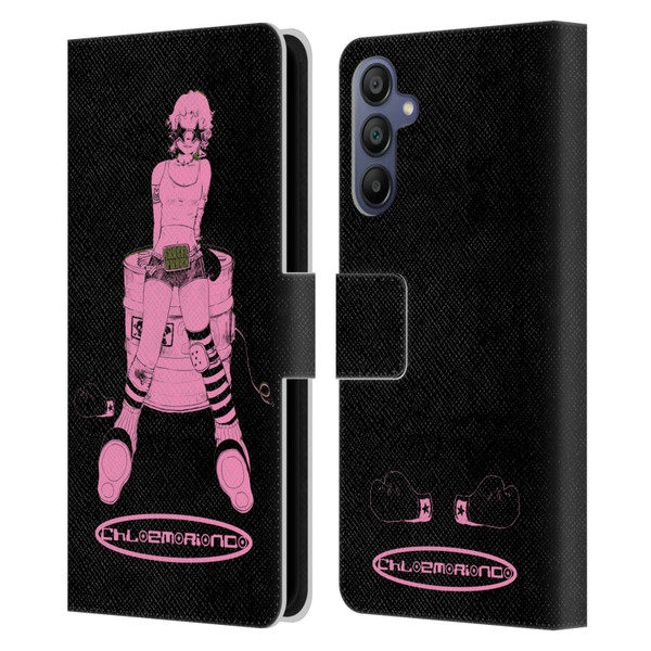 Chloe Moriondo Graphics Pink Leather Book Wallet Case Cover For Samsung Galaxy A15