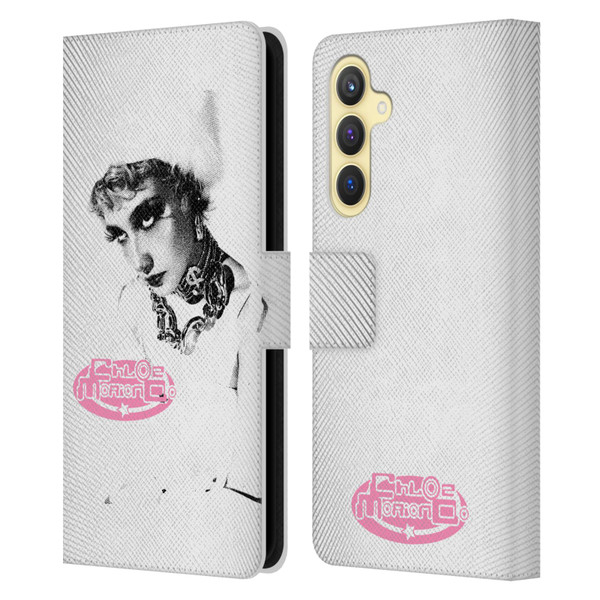 Chloe Moriondo Graphics Portrait Leather Book Wallet Case Cover For Samsung Galaxy S23 FE 5G
