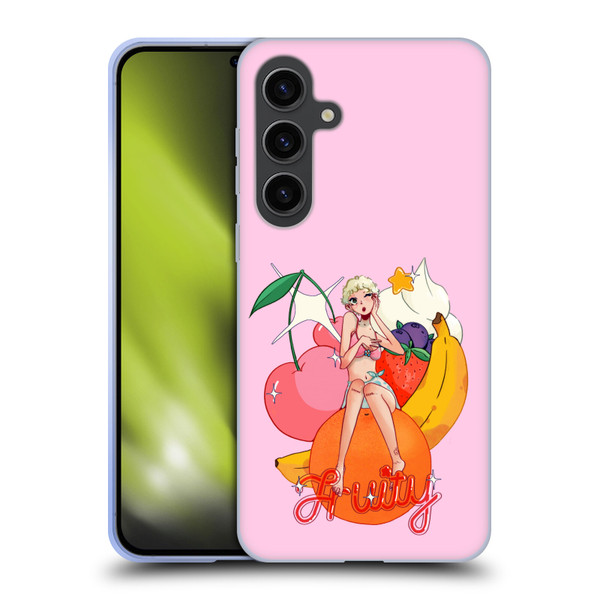 Chloe Moriondo Graphics Fruity Soft Gel Case for Samsung Galaxy S24+ 5G