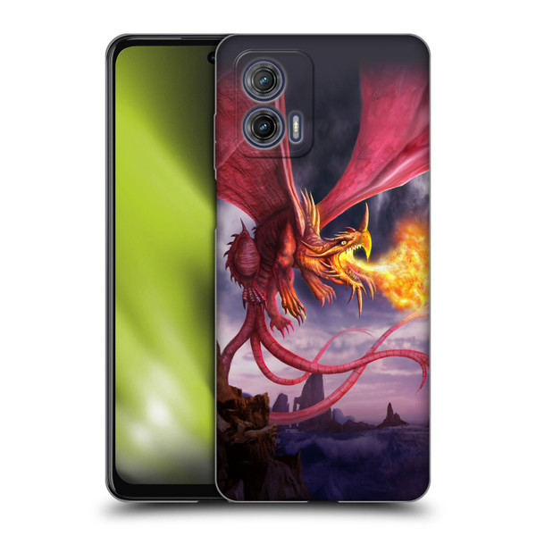 Anthony Christou Art Fire Dragon Soft Gel Case for Motorola Moto G73 5G
