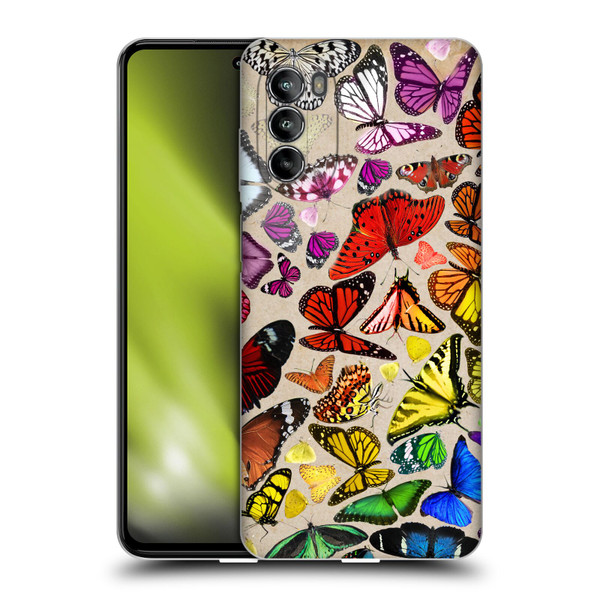 Anthony Christou Art Rainbow Butterflies Soft Gel Case for Motorola Moto G82 5G