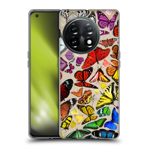 Anthony Christou Art Rainbow Butterflies Soft Gel Case for OnePlus 11 5G