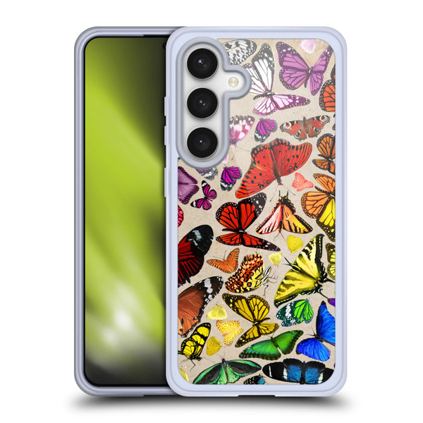 Anthony Christou Art Rainbow Butterflies Soft Gel Case for Samsung Galaxy S24 5G