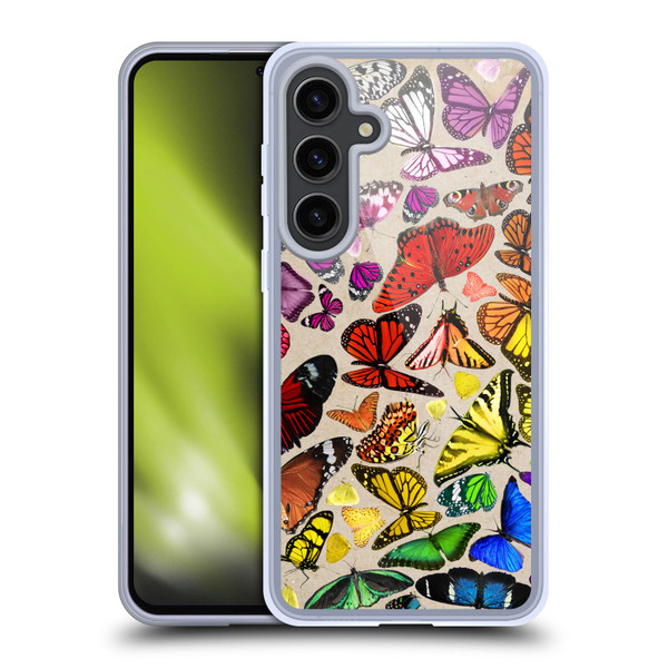 Anthony Christou Art Rainbow Butterflies Soft Gel Case for Samsung Galaxy S24+ 5G