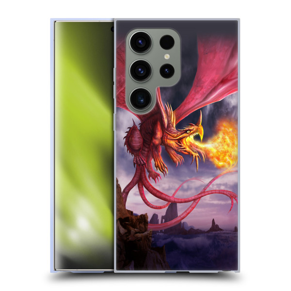 Anthony Christou Art Fire Dragon Soft Gel Case for Samsung Galaxy S24 Ultra 5G