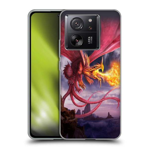 Anthony Christou Art Fire Dragon Soft Gel Case for Xiaomi 13T 5G / 13T Pro 5G