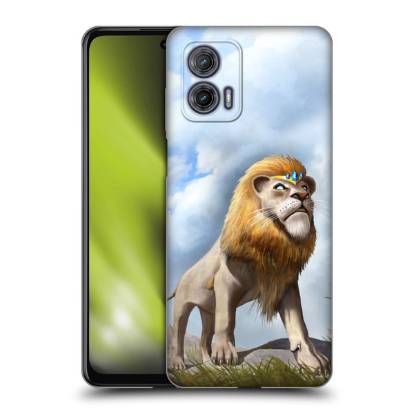 Anthony Christou Fantasy Art King Of Lions Soft Gel Case for Motorola Moto G73 5G