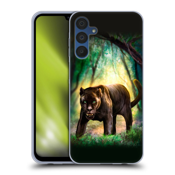 Anthony Christou Fantasy Art Black Panther Soft Gel Case for Samsung Galaxy A15