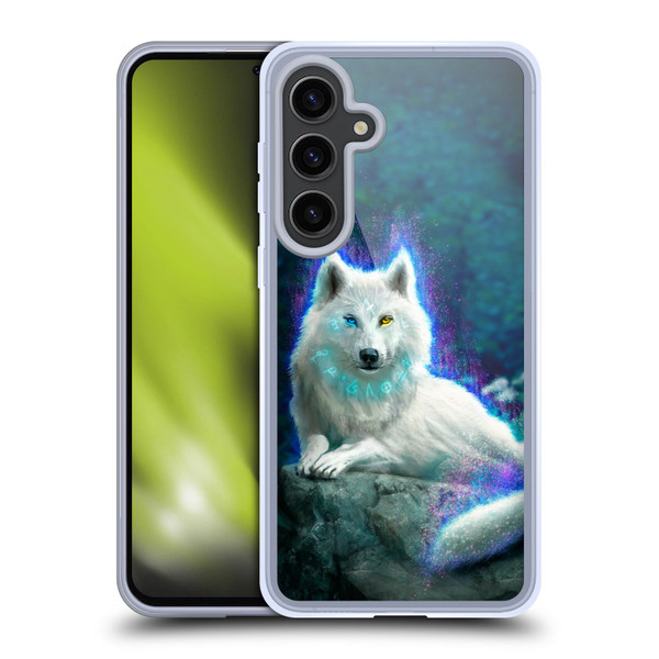 Anthony Christou Fantasy Art White Wolf Soft Gel Case for Samsung Galaxy S24+ 5G
