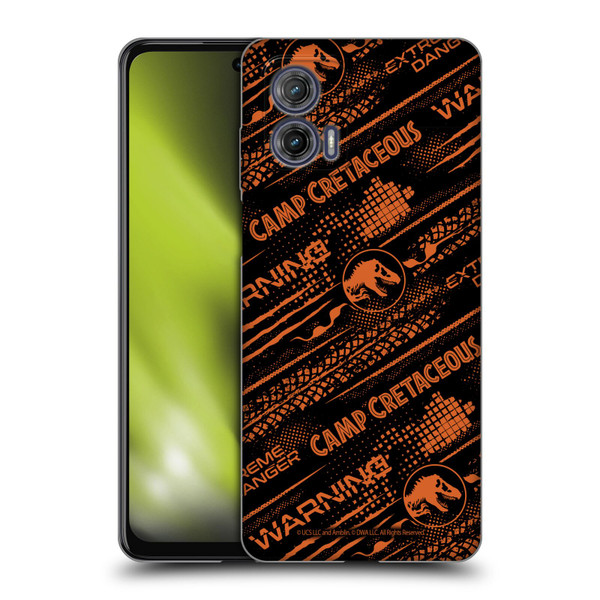 Jurassic World: Camp Cretaceous Character Art Pattern Danger Soft Gel Case for Motorola Moto G73 5G