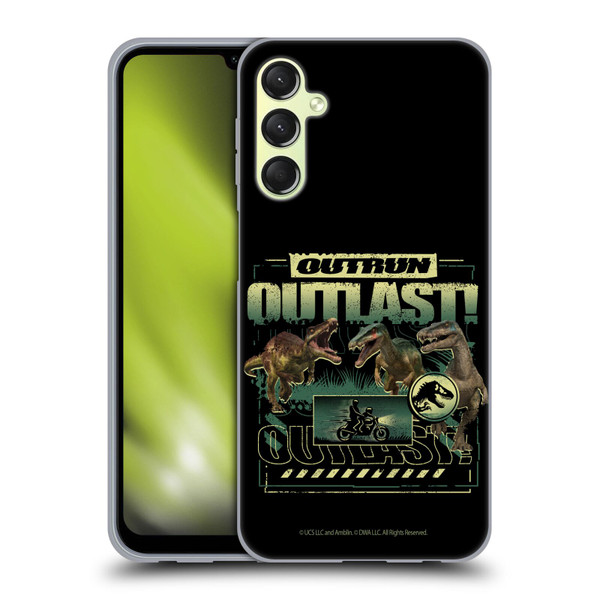 Jurassic World: Camp Cretaceous Dinosaur Graphics Outlast Soft Gel Case for Samsung Galaxy A24 4G / Galaxy M34 5G