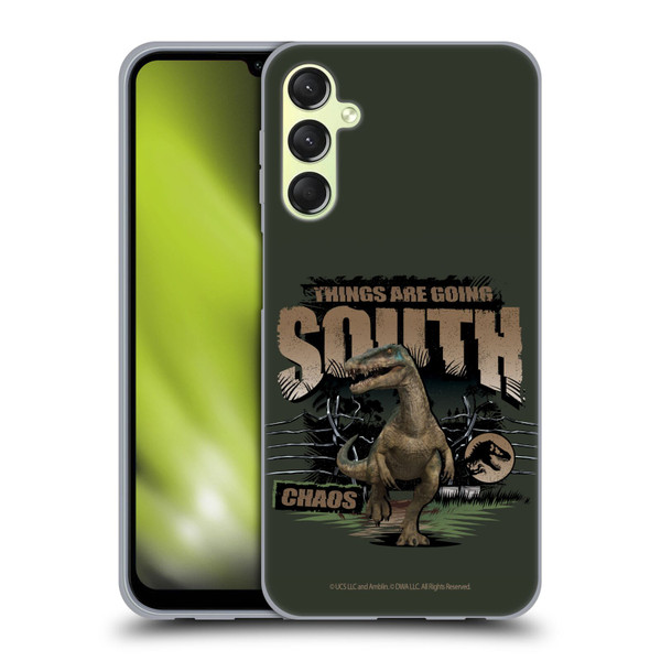 Jurassic World: Camp Cretaceous Dinosaur Graphics Things Are Going South Soft Gel Case for Samsung Galaxy A24 4G / Galaxy M34 5G