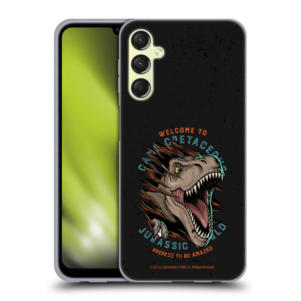 Jurassic World: Camp Cretaceous Dinosaur Graphics Welcome Soft Gel Case for Samsung Galaxy A24 4G / Galaxy M34 5G