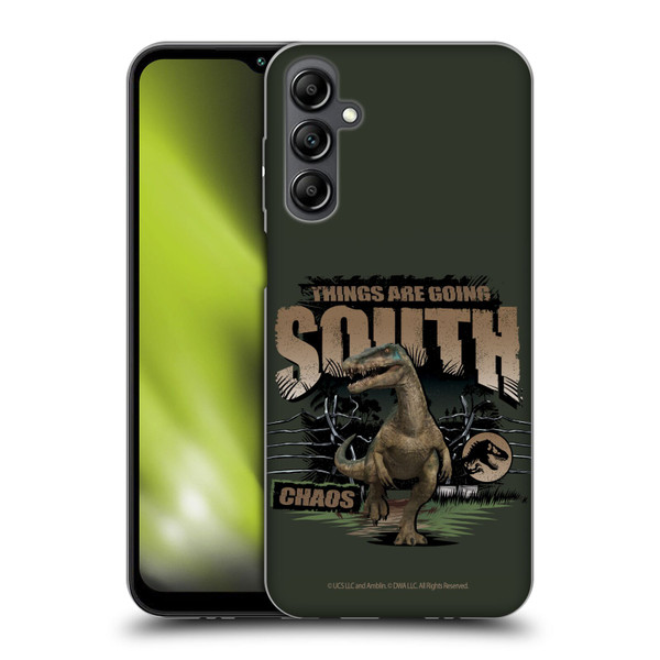 Jurassic World: Camp Cretaceous Dinosaur Graphics Things Are Going South Soft Gel Case for Samsung Galaxy M14 5G
