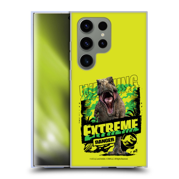 Jurassic World: Camp Cretaceous Dinosaur Graphics Extreme Danger Soft Gel Case for Samsung Galaxy S24 Ultra 5G
