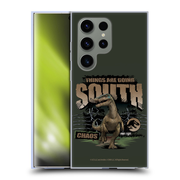 Jurassic World: Camp Cretaceous Dinosaur Graphics Things Are Going South Soft Gel Case for Samsung Galaxy S24 Ultra 5G