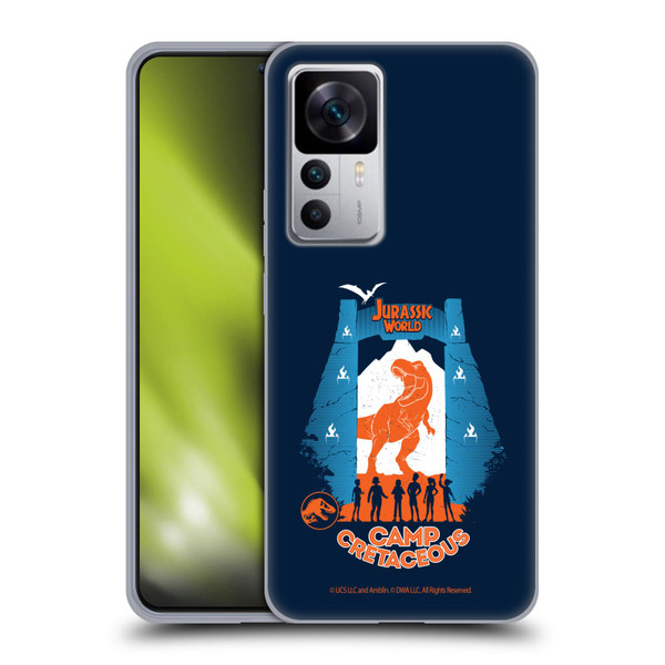 Jurassic World: Camp Cretaceous Dinosaur Graphics Silhouette Soft Gel Case for Xiaomi 12T 5G / 12T Pro 5G / Redmi K50 Ultra 5G