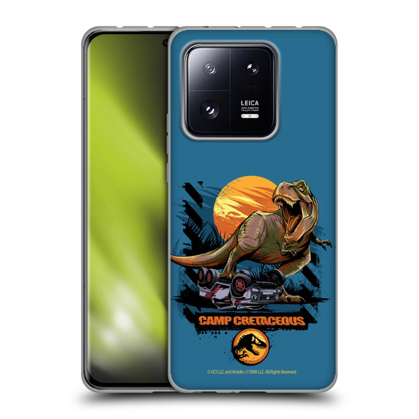Jurassic World: Camp Cretaceous Dinosaur Graphics Blue Soft Gel Case for Xiaomi 13 Pro 5G