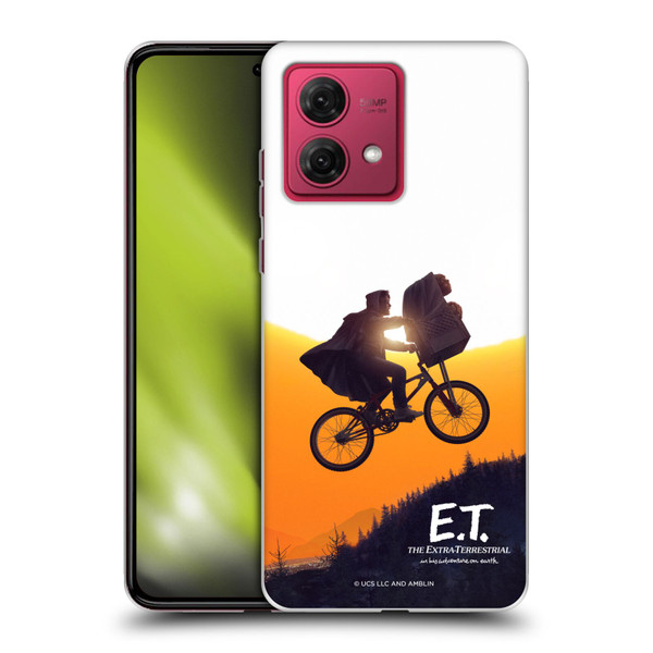 E.T. Graphics Riding Bike Sunset Soft Gel Case for Motorola Moto G84 5G