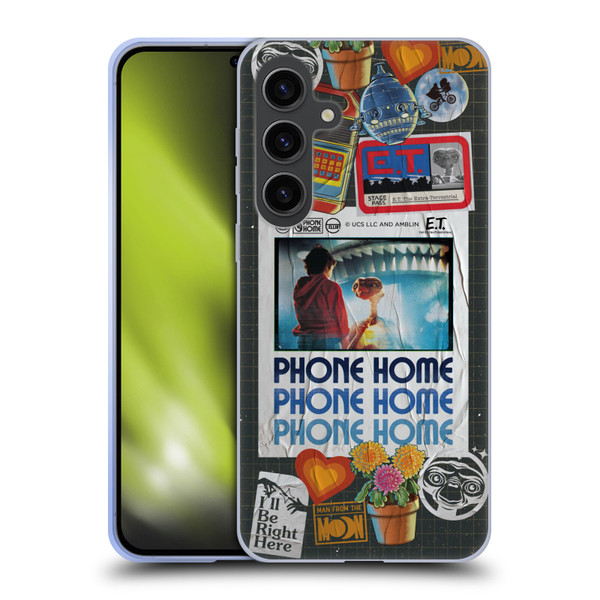 E.T. Graphics Phone Home Collage Soft Gel Case for Samsung Galaxy S24+ 5G